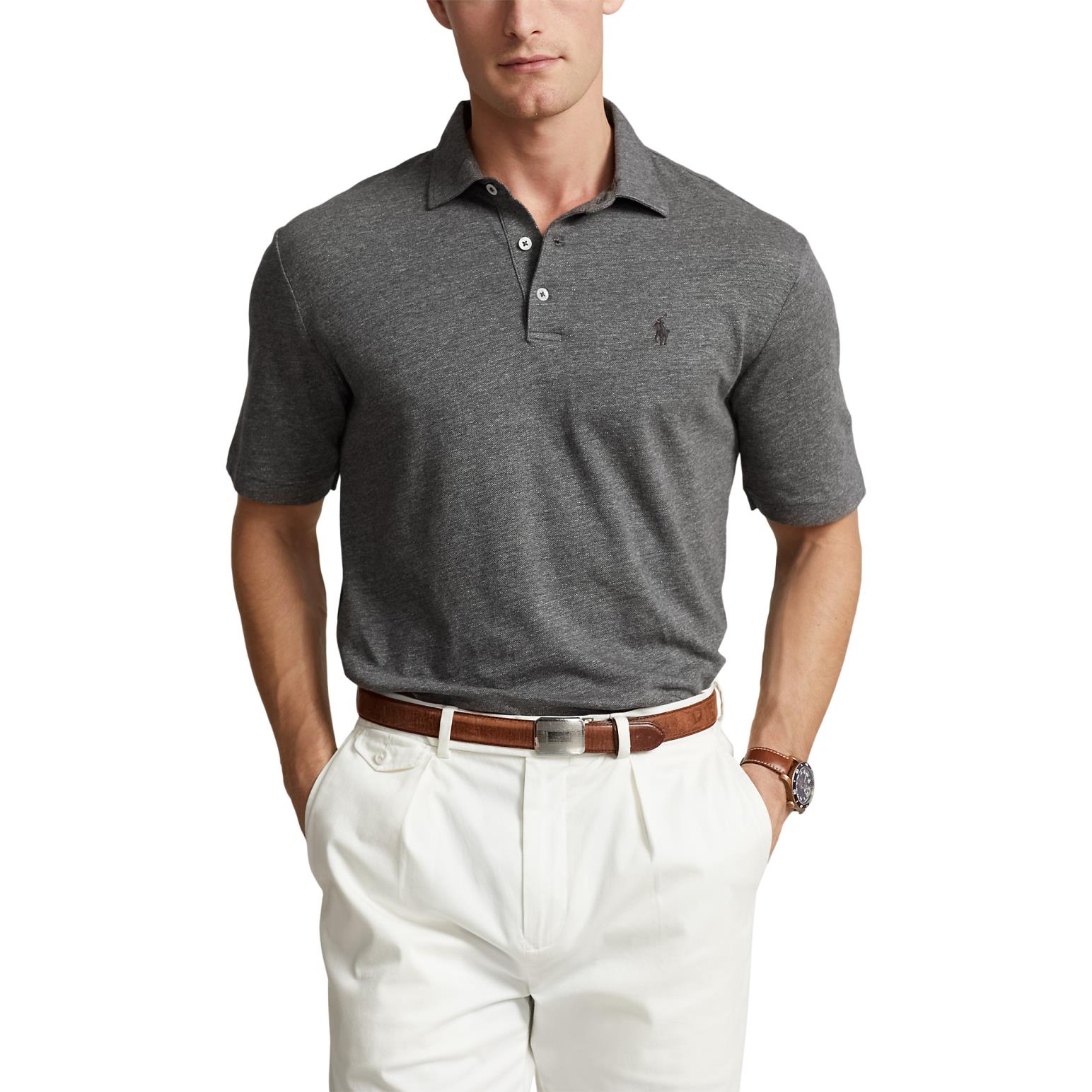 Polo Ralph Lauren Classic Fit Cotton-Linen Mesh Polo Shirt